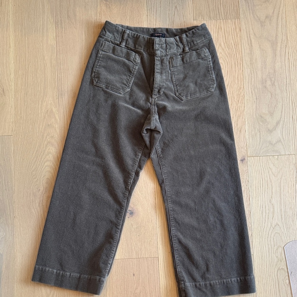 Organic Stretch Corduroy Cropped Wide Leg Pants size 6 - Picture 4 of 7